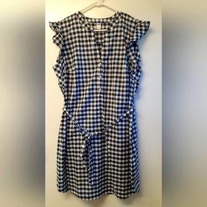 Dark blue/white checked Old Navy summer dress - size large